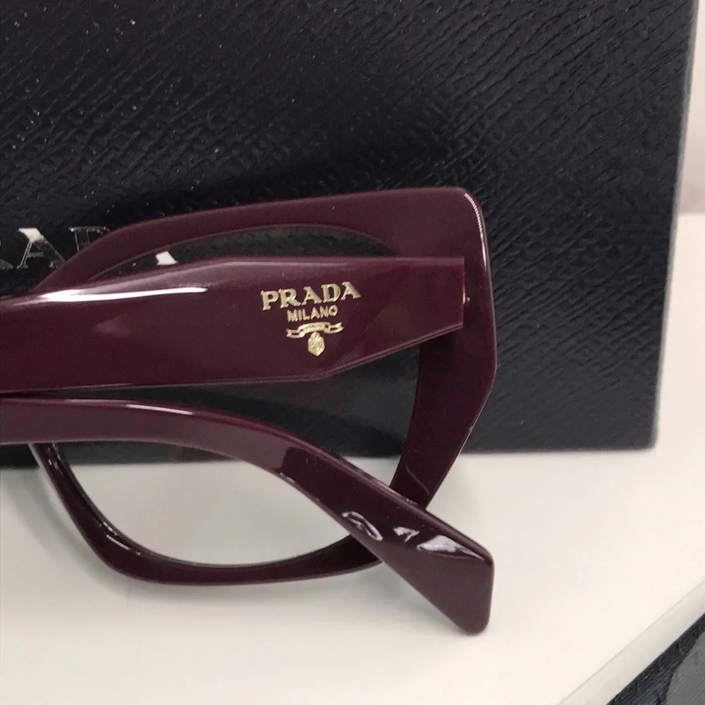 New Authentic 👓 Prada PR 18WV VIY1O1 Eyeglasses – Garnet